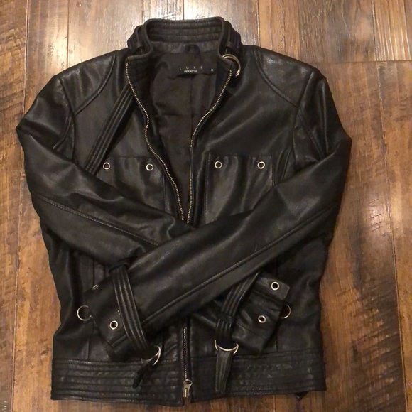 Women Leather Biker Jacket - Picture 3 of 3